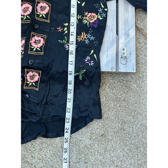 Vintage Na-Ta-Ya Embroidered Floral Button Down Shirt - Picture 8 of 8